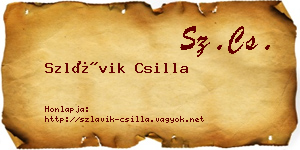 Szlávik Csilla névjegykártya