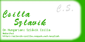 csilla szlavik business card