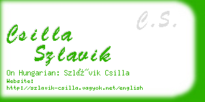 csilla szlavik business card